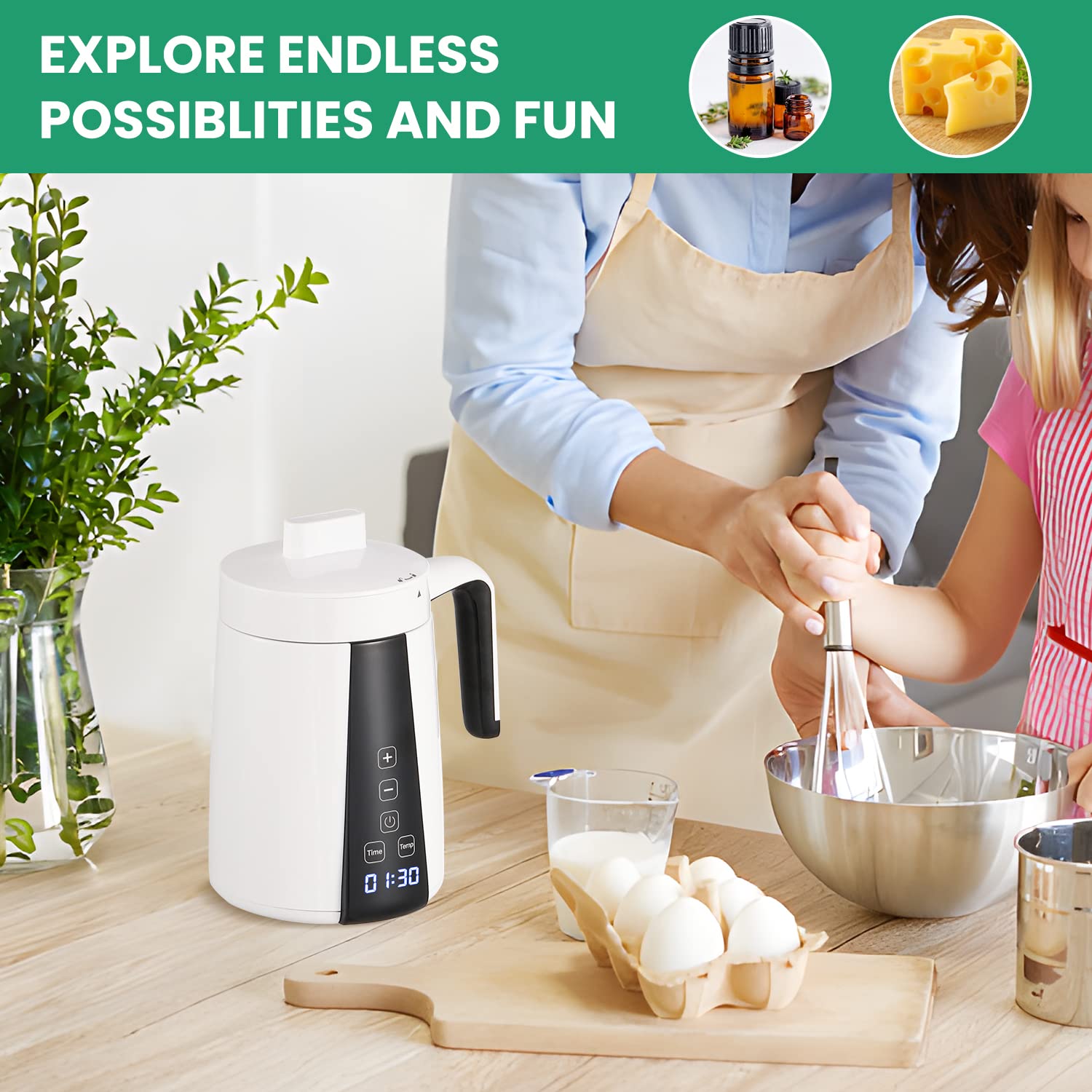 Huanyu Decarboxylator Kräuteröl-Infusionsmaschine Kräuterbutter-Maschine Kräuter-Decarboxylator Infusor