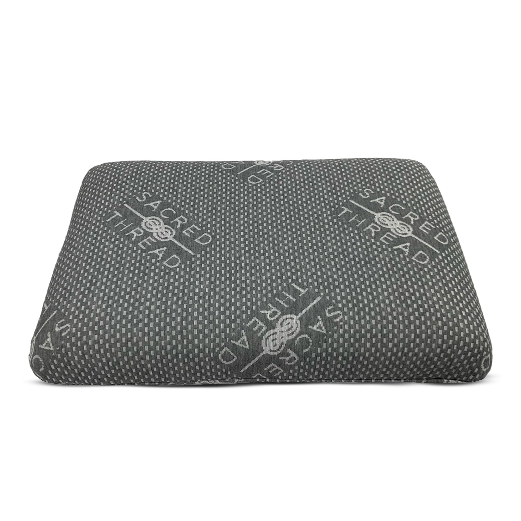 Sacred Thread Memory Foam Pillow, Soft Charcoal Infused, Adaptive Memory Foam for Pressure Relief, Orthopedic Pillow with Cooling Cover, Great for Side, Back and Stomach Sleepers, Supportive