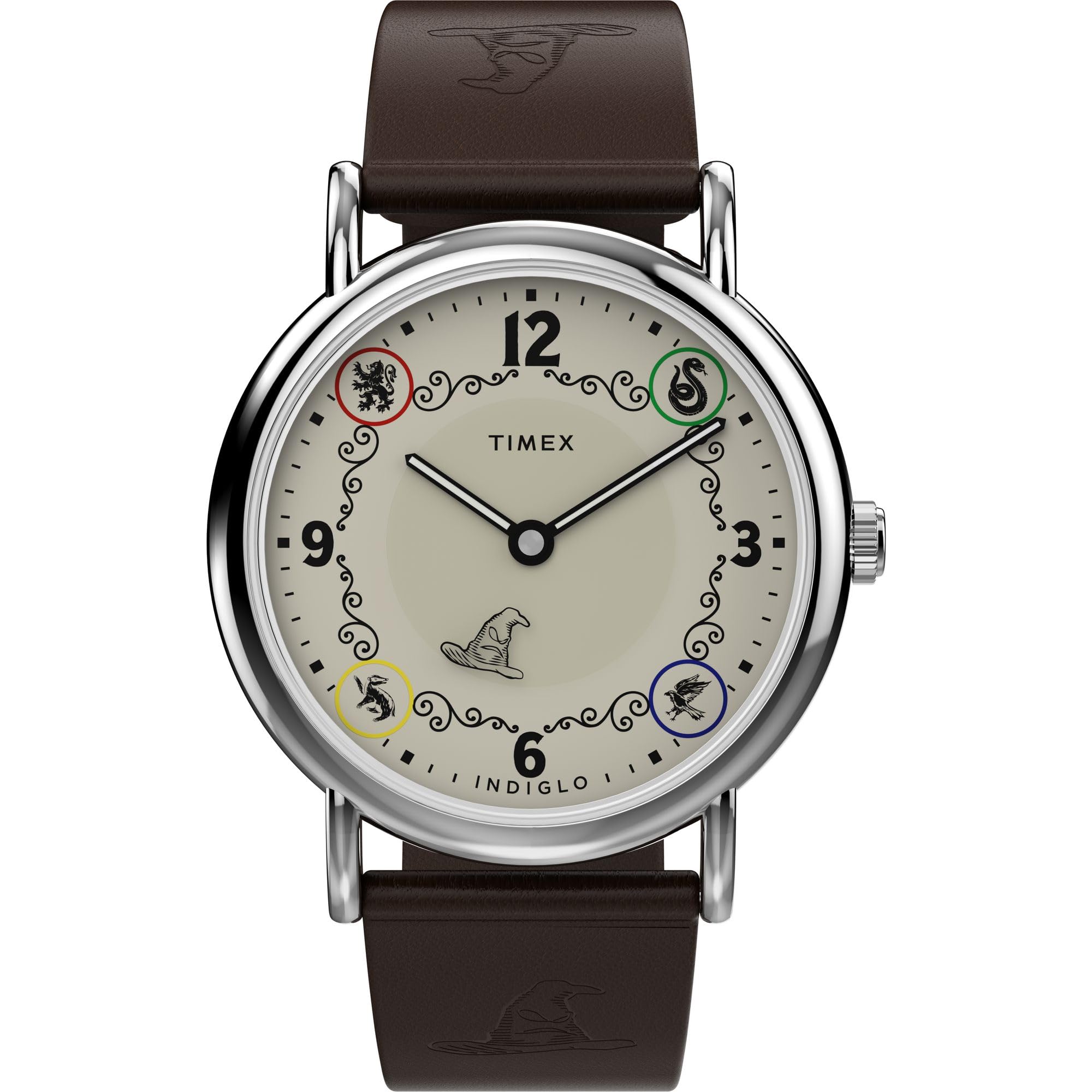 Timex Unisex Harry Potter x Weekender Hufflepuff House 38mm Watch - Brown Two- Piece Cream Dial Silver-Tone Case