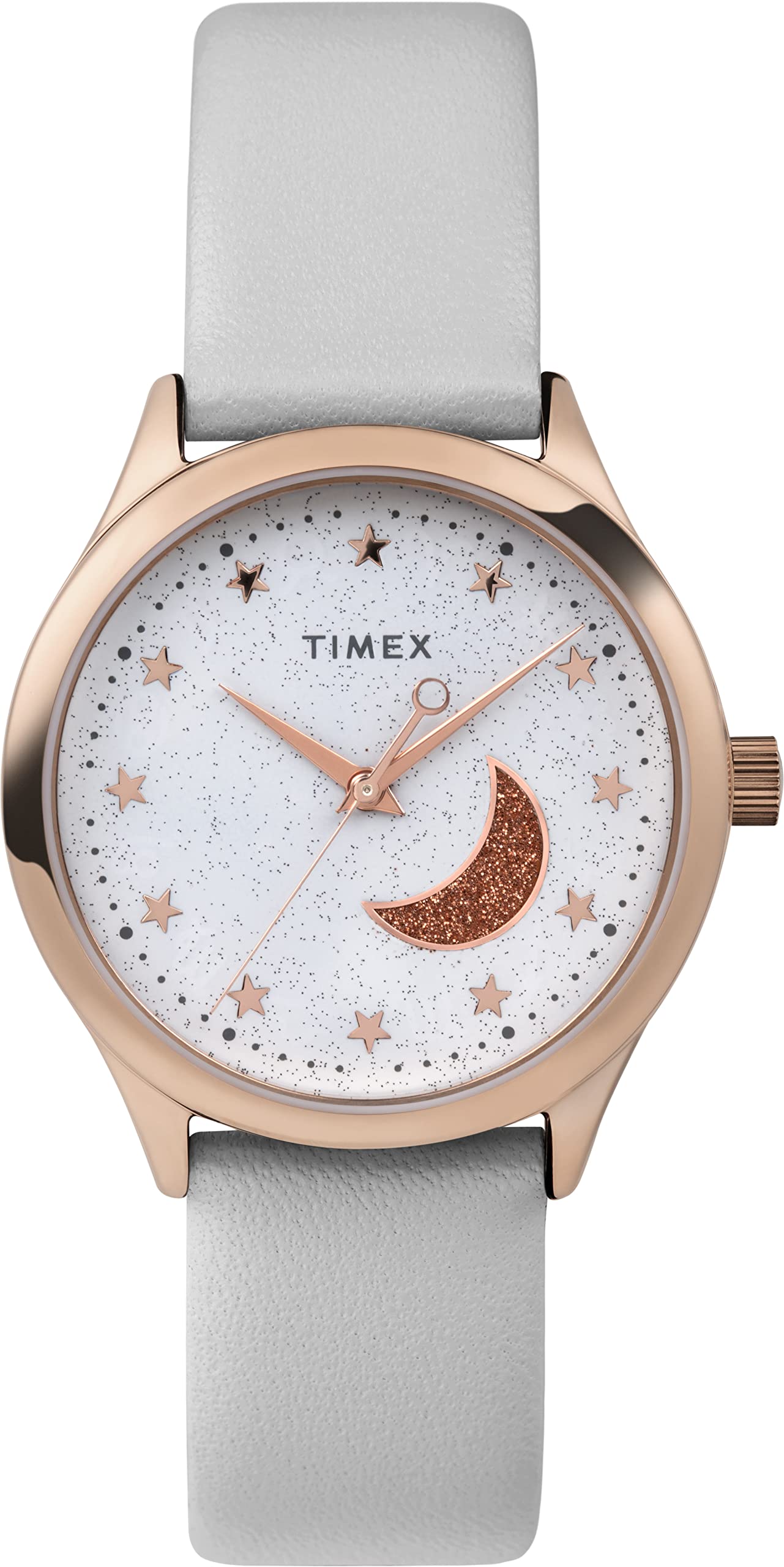 TIMEX Women Leather 3 Hands Analog White Dial Coloured Quartz Watch, Round Dial with 32 Mm Case Width - Tw2V49400Jq, Band Color-Gray (B0C1K6GMB9) Amazon Price History, Amazon Price Tracker