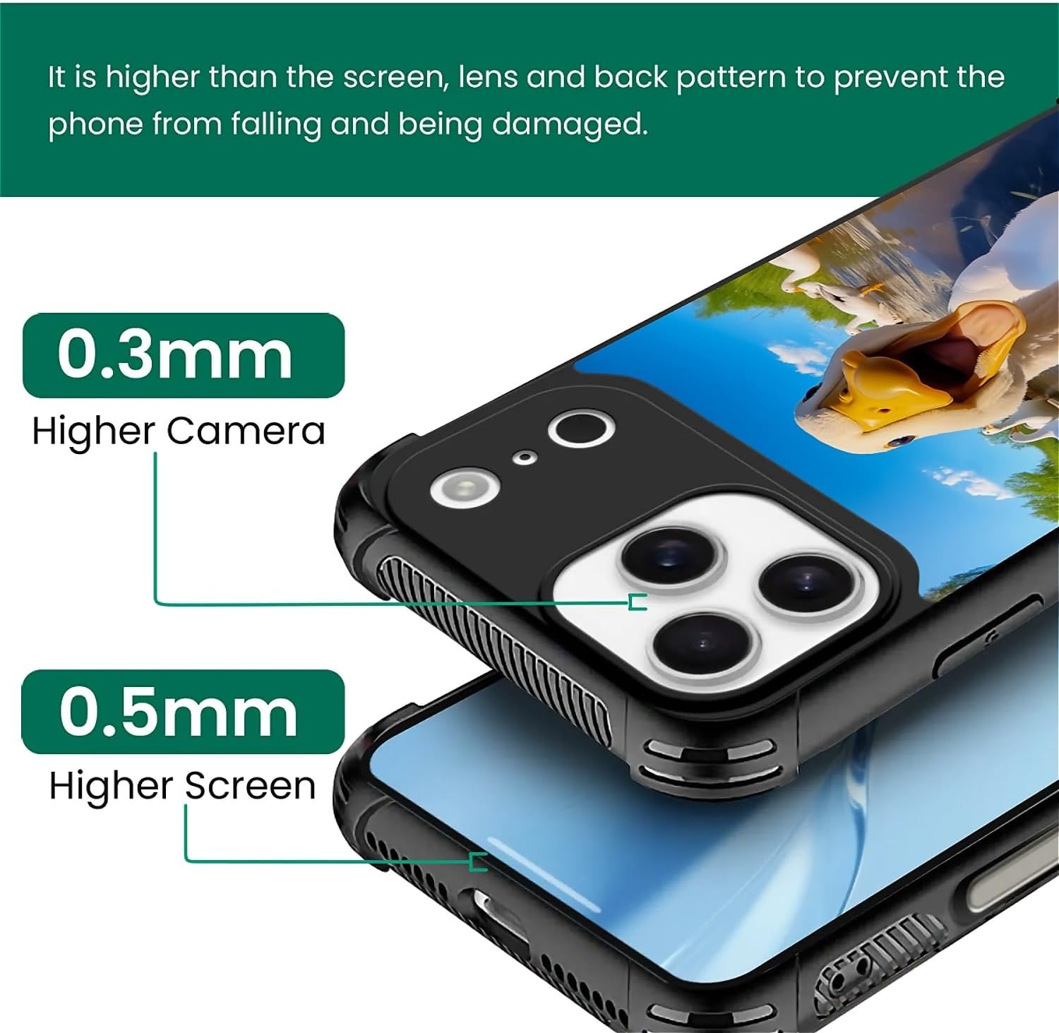 Compatible with iPhone 17 Pro Max Magnetic Charge Case Shockproof Protective for Man Women Non-Slip for iPhone 17 Pro Max Crazy Pattern Cute Funny Duck image 4