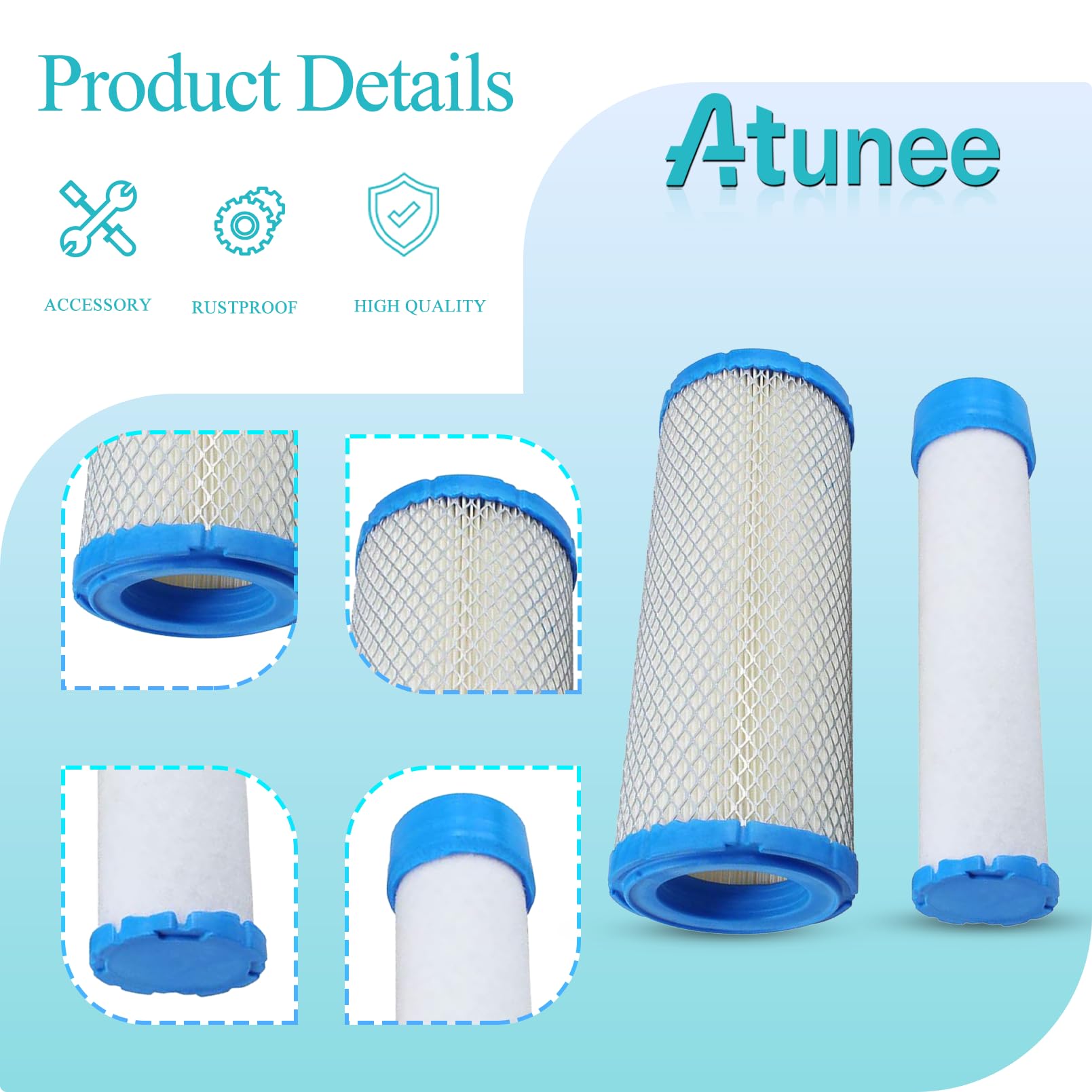 Filtro Aria Compatibile - Codici 2508301, 2508304, 11013-7019, 11013-7020 Per Vari Modelli Filtro Aria 80-30-015 - Foto 6