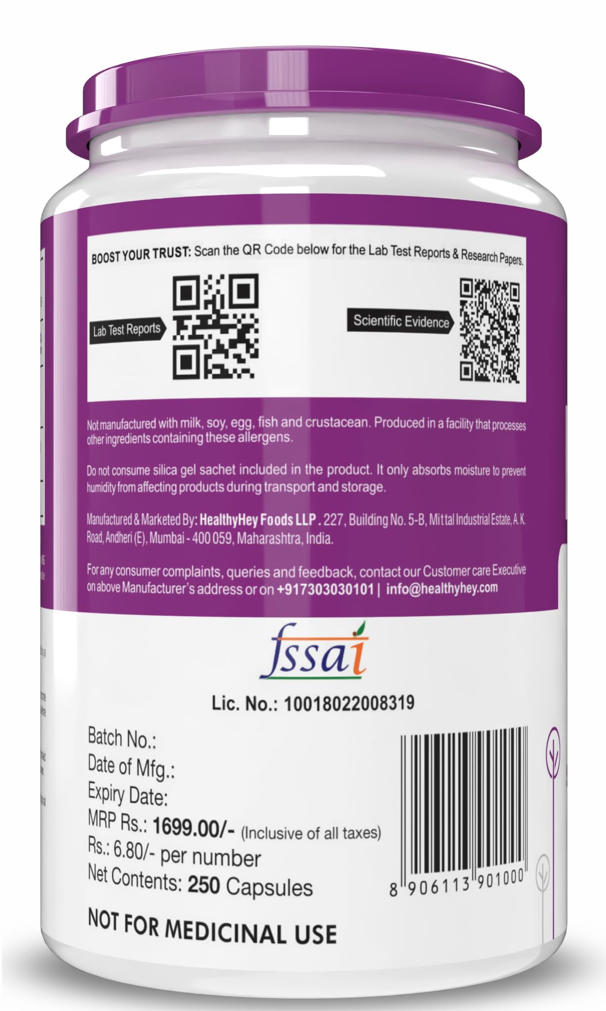 HealthyHey Nutrition Boron Advanced Chelated - 250 Veggie Capsules - Gluten Free, Non-GMO - Image 8 thumbnail