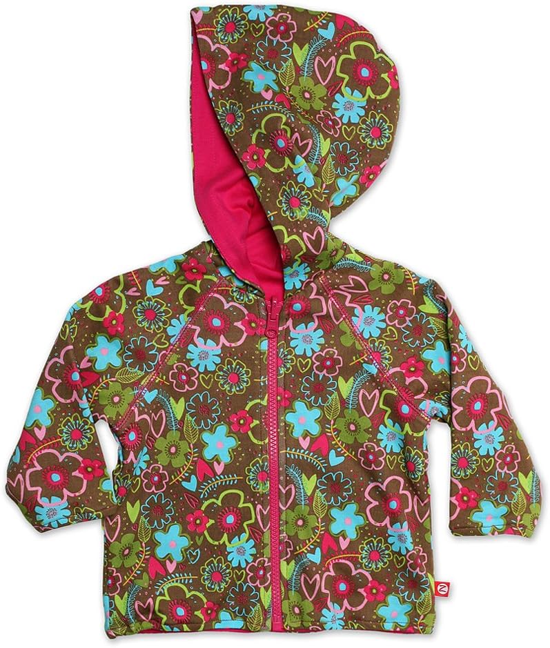 Zutano Baby Girls' Sugar Bramble Reversible Zip Hoodie