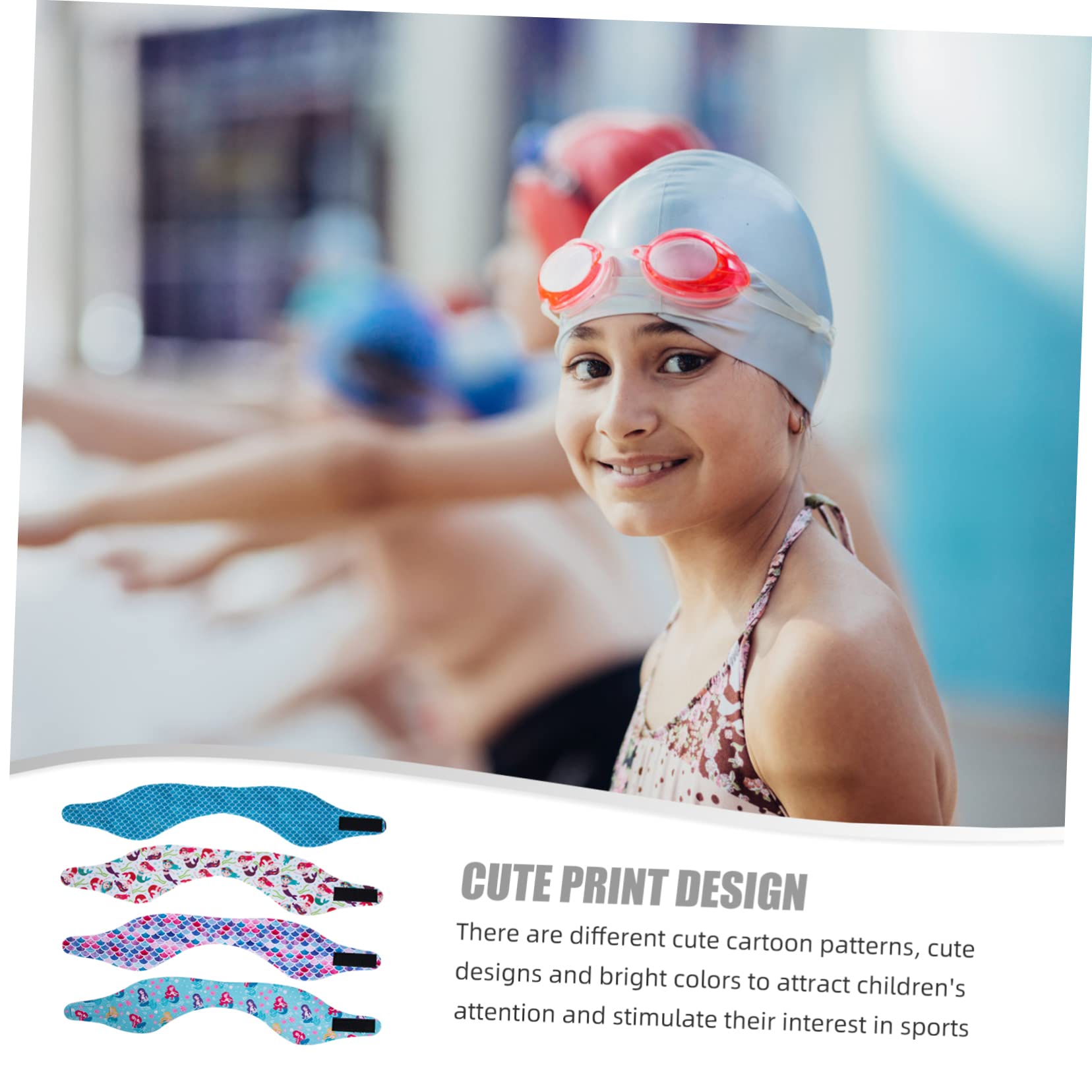 ABOOFAN 3sets Ohr Abdeckungen Gedruckt Stirnband für Schwimmen 4 Stücke * 3