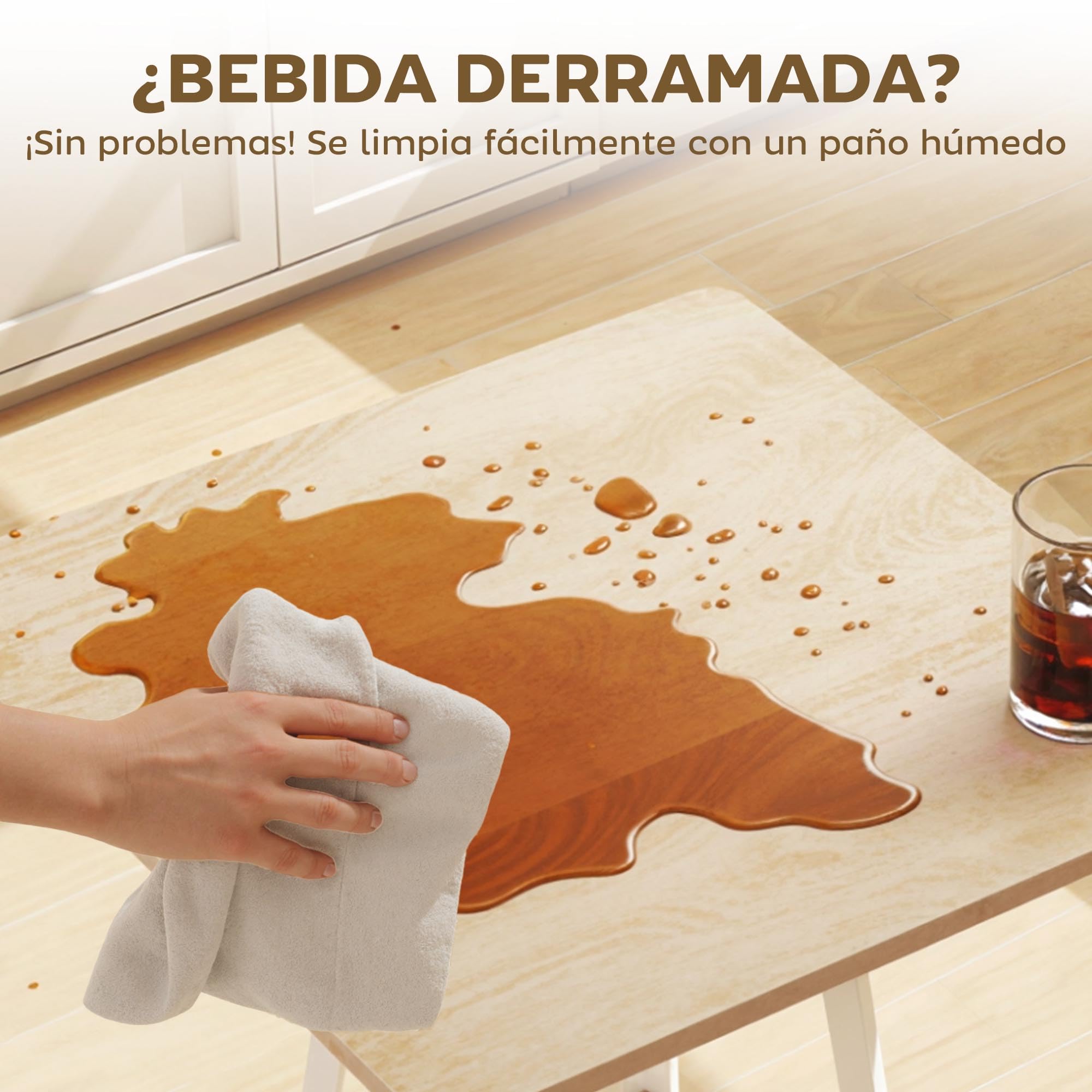 HOMCOM Mesa Alta Cocina Cuadrada con Estante de Almacenamiento, Mesa Alta Bar Moderna para 2 Personas con Marco de Metal para Salón y Comedor, 55x55x95 cm, Madera Natural y Blanco