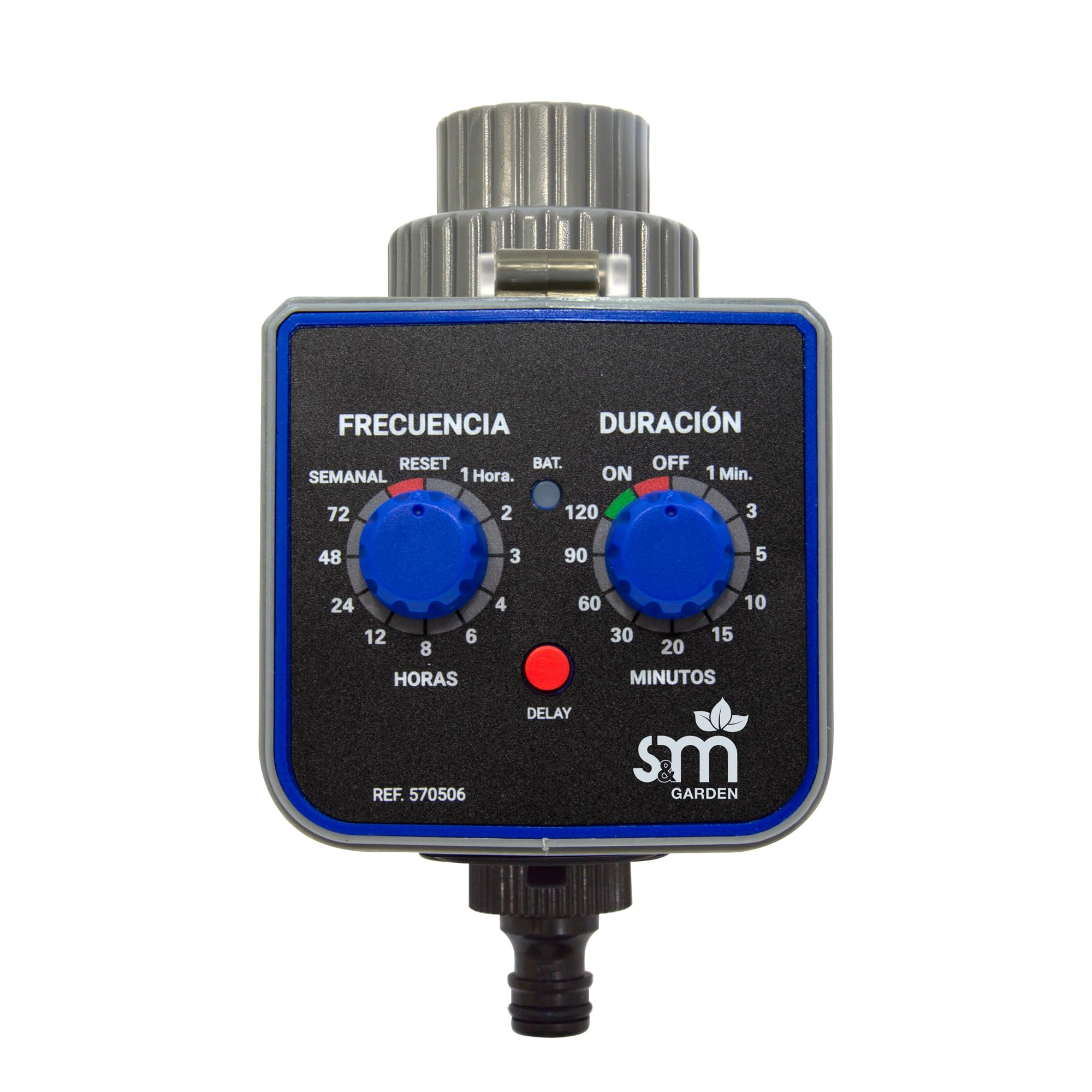 S&M 590054 programmatore di rubinetto a 1 uscita per irrigazione automatica H-M, colore: grigio/nero, 3/4"