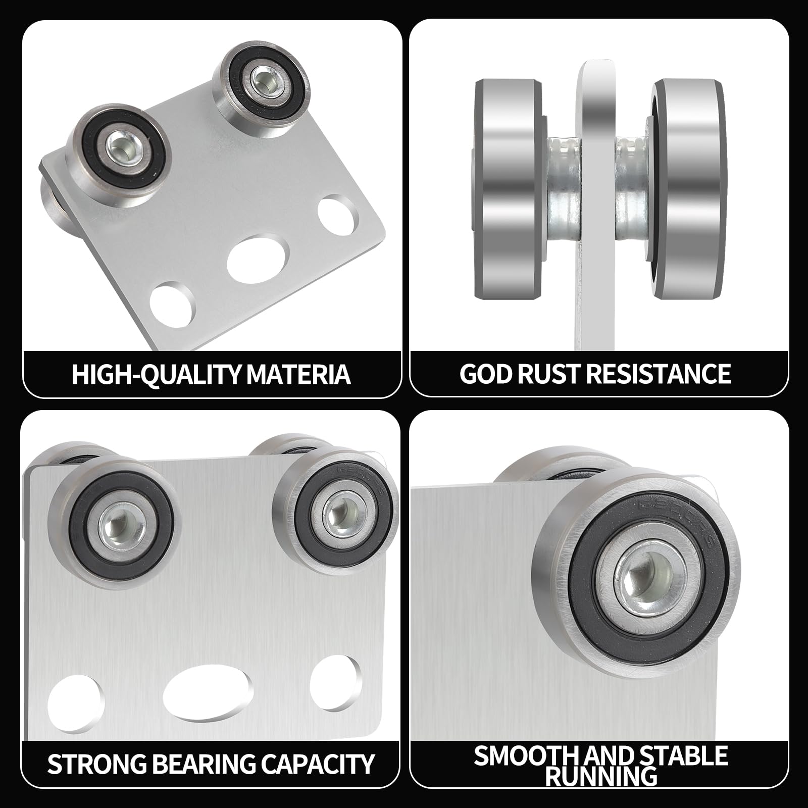 2 Wheel Trolley Assembly M5 Thread Rollers Four Bearing... | Cuotas Sin