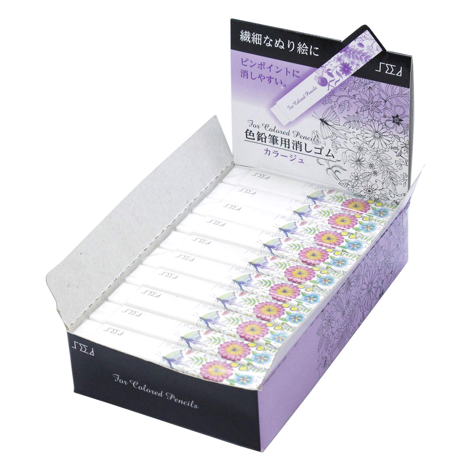 Amazon.co.jp: SEED カラージュ 色鉛筆用消しゴム W74×H12×D12mm