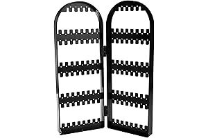 Foldable Black 120-Hole Earrings Display Stand and Storage Rack