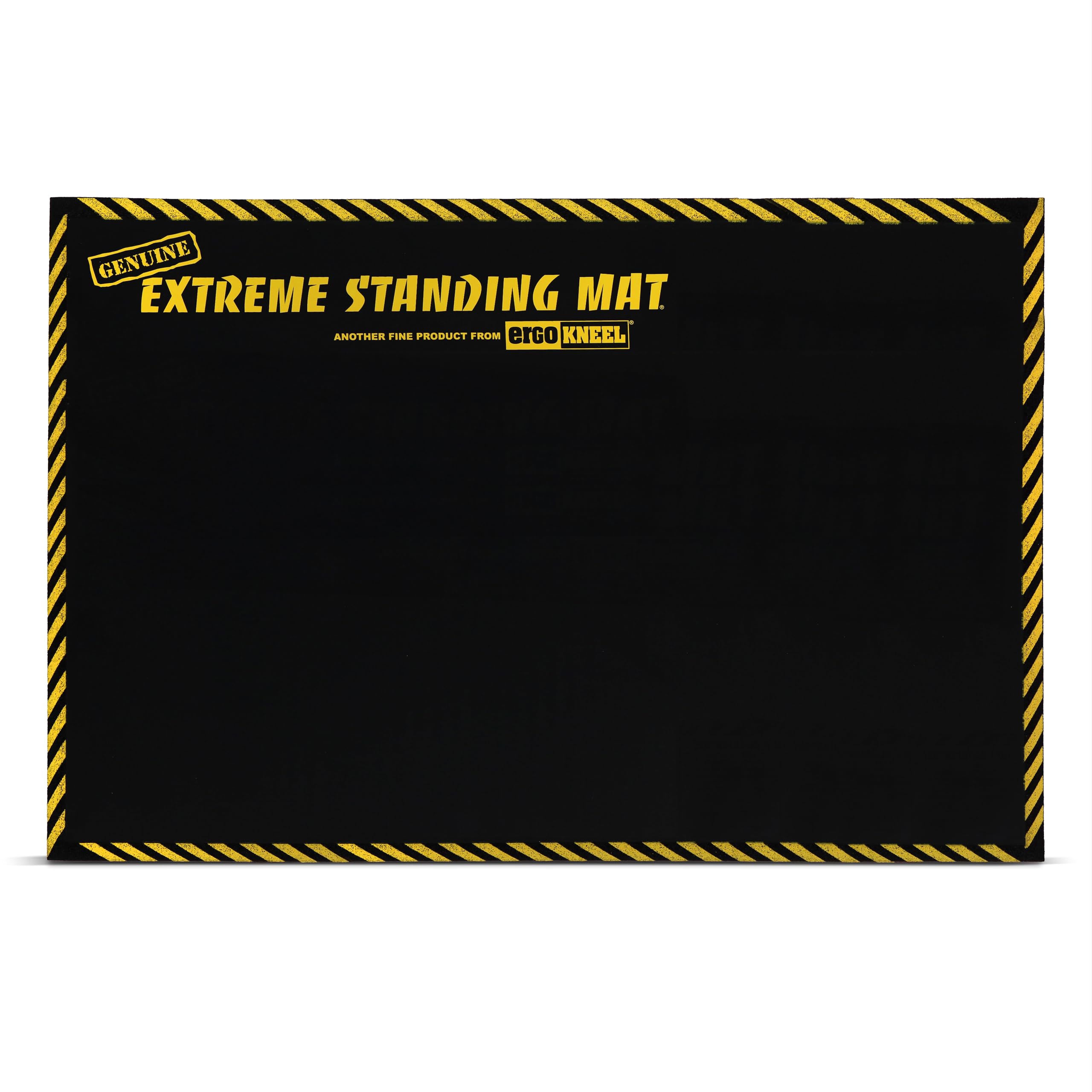 2’ x 3’ Black 1” Thick | Anti Fatigue Mats for Standing | Industrial Antifatigue Mat with Safety Stripes | Anti Fatigue Mat for Work & Workplace