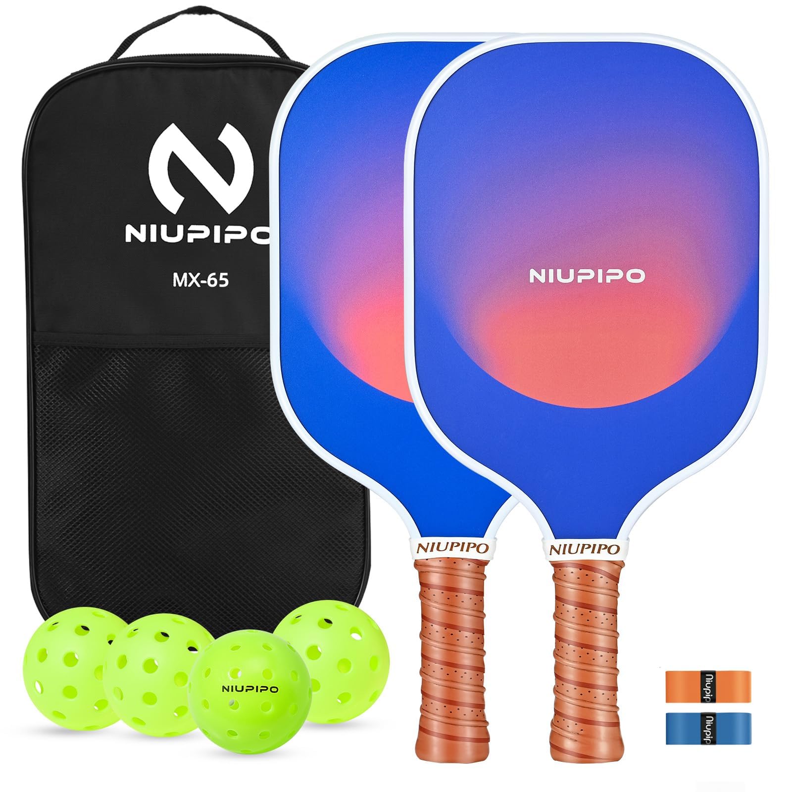 niupipo MX-65 Pickleball Paddles Set