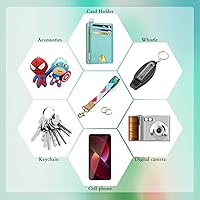 Vista 60 de Ecovision - Llavero con correa para llaves, llaveros de pulsera con 2 argollas para llaves para mujer