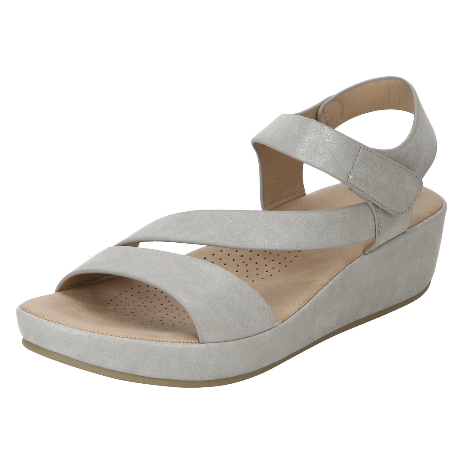 Mode By Red Tape Women's Grey Fashion Sandals - 6 UK/India (39 EU)(MRL0058A-39)