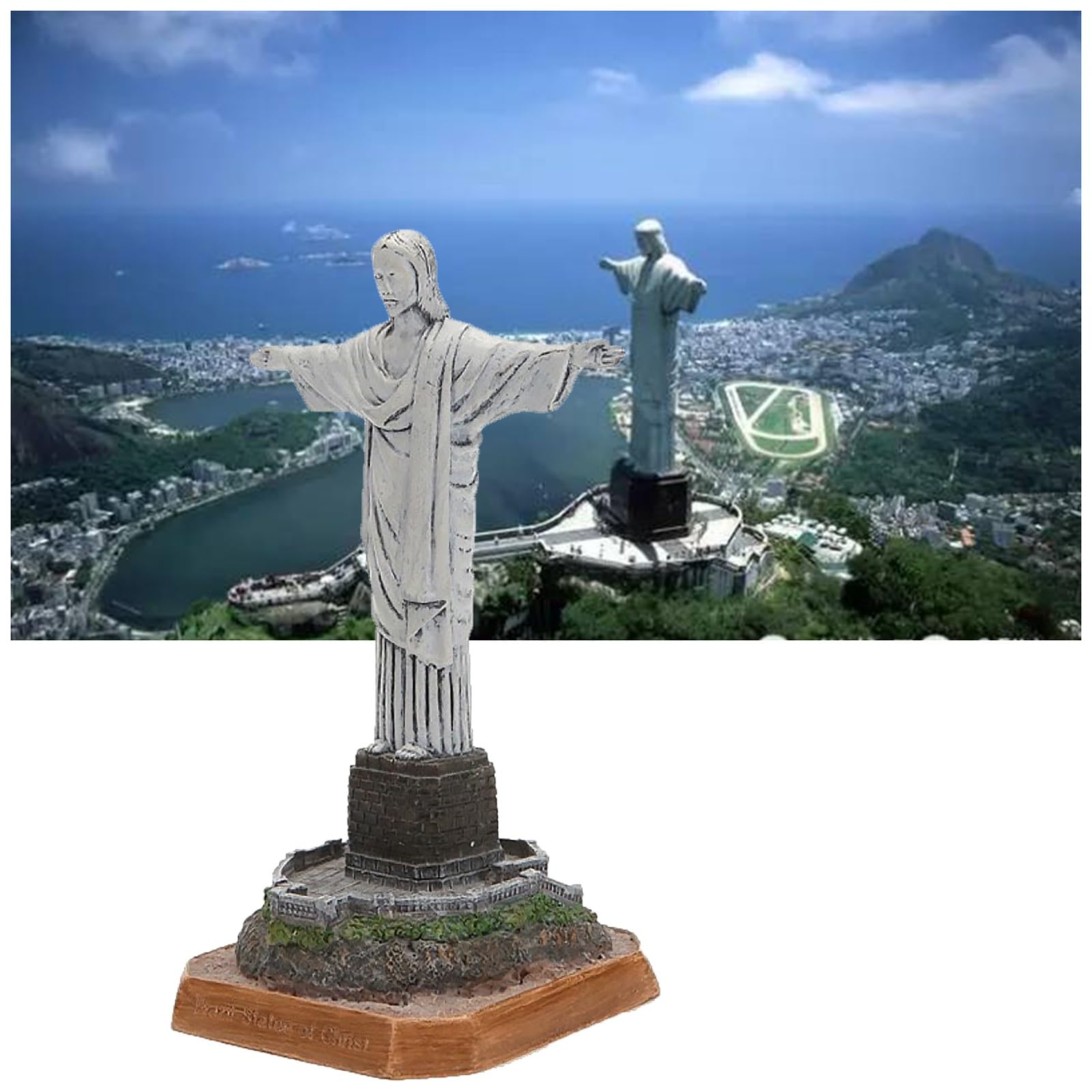 Amazon.co.jp: 建物彫刻装飾アート彫像ブラジルのキリスト像装飾樹脂