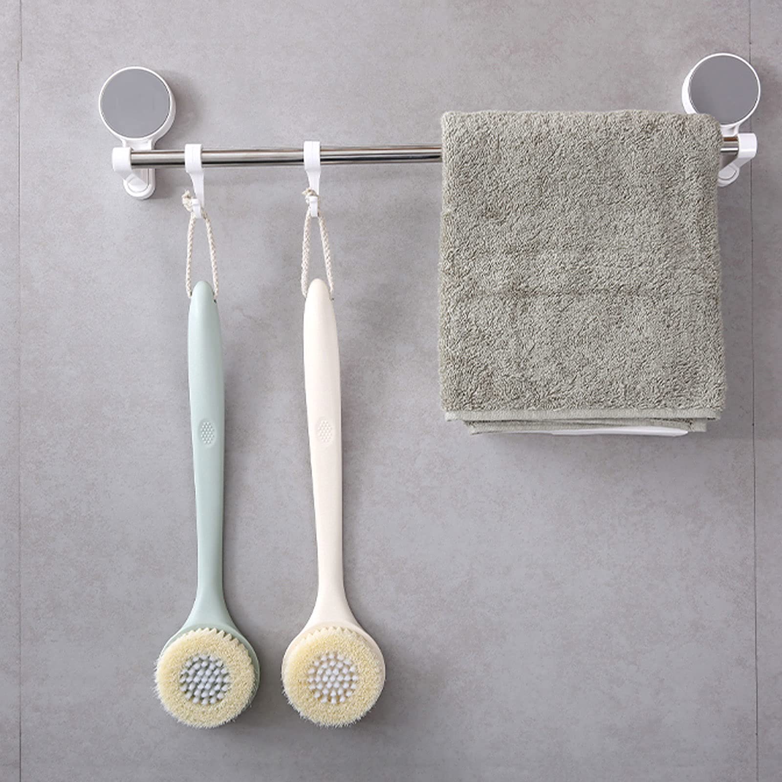 Cepillo de Ducha Cepillo de baño de Dos Piezas Cepillo de baño de Mango Largo Cepillo de baño Cepillo para el Cuerpo Cepillo para la Espalda Cepillo Suave para el Cuerpo y artefacto para FR