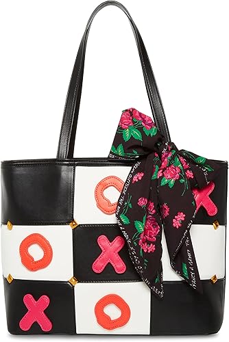Betsey Johnson Tic Tac Tote, NegroBlanco, NegroBlanco