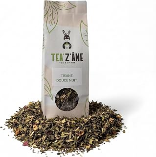 Infusion Douce Nuit | Mélisse, Camomille, Valériane, Menthe & Ortie | Tisane Relaxation & Apaisement en Vrac 100g | Infusion Nuit Calme & Sommeil Naturel | Plantes Premium | Tea'z'âne