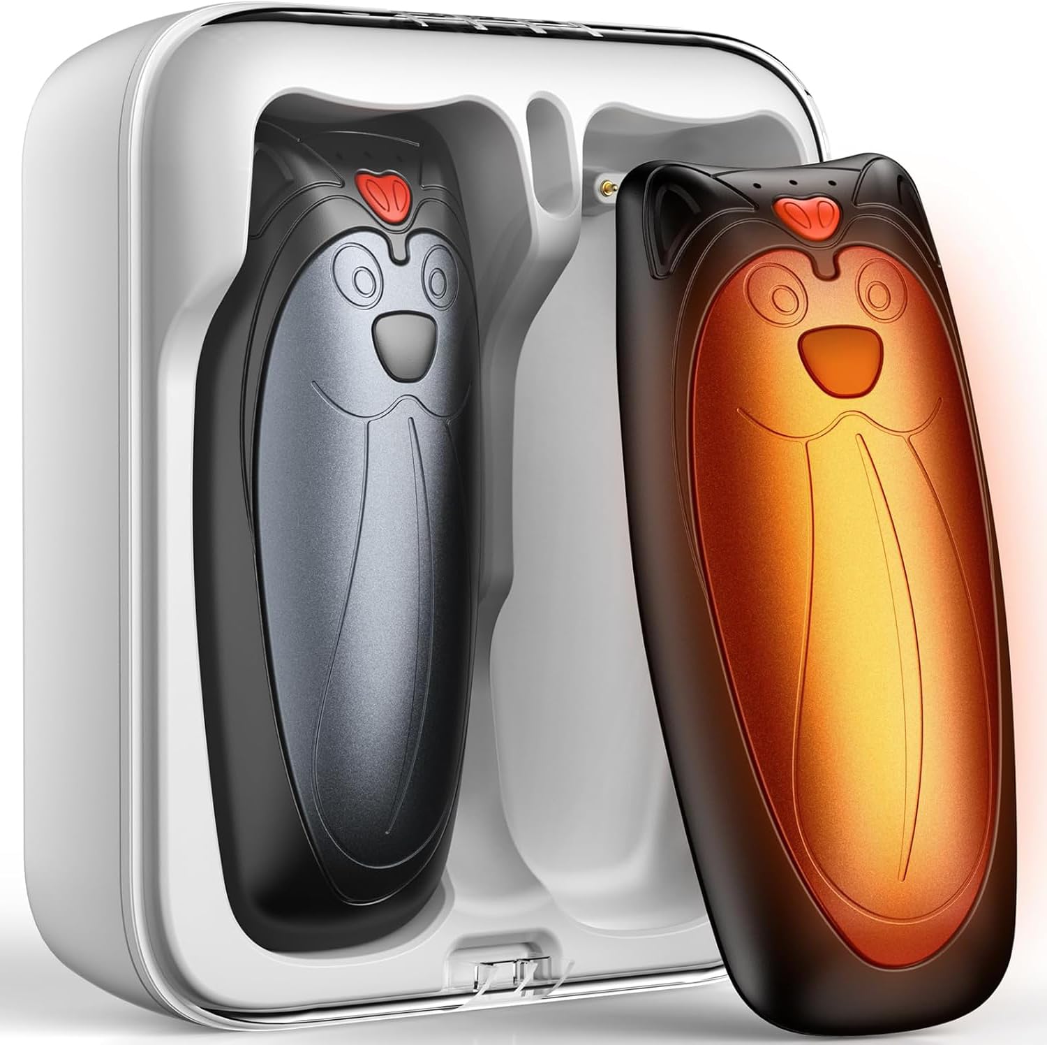 Hand Warmers Rechargeable 2 Pack,with Charging Case,14000mAh Electric Hand Warmer Reusable, 60Hrs Long Heating, Portable Pocket Heater Handwarmer for Women Men, Outdoor Camping, Ski Equipment