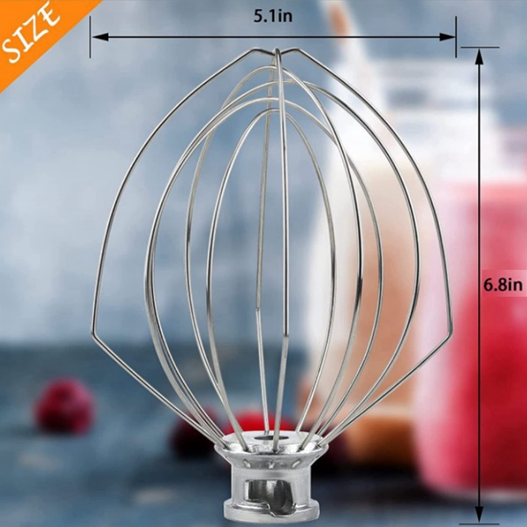 5X K5AWW Frusta Filo di Acciaio Frusta In Acciaio Inox Frusta Uova Mixer Testa di Miscelazione 5QT per Americano