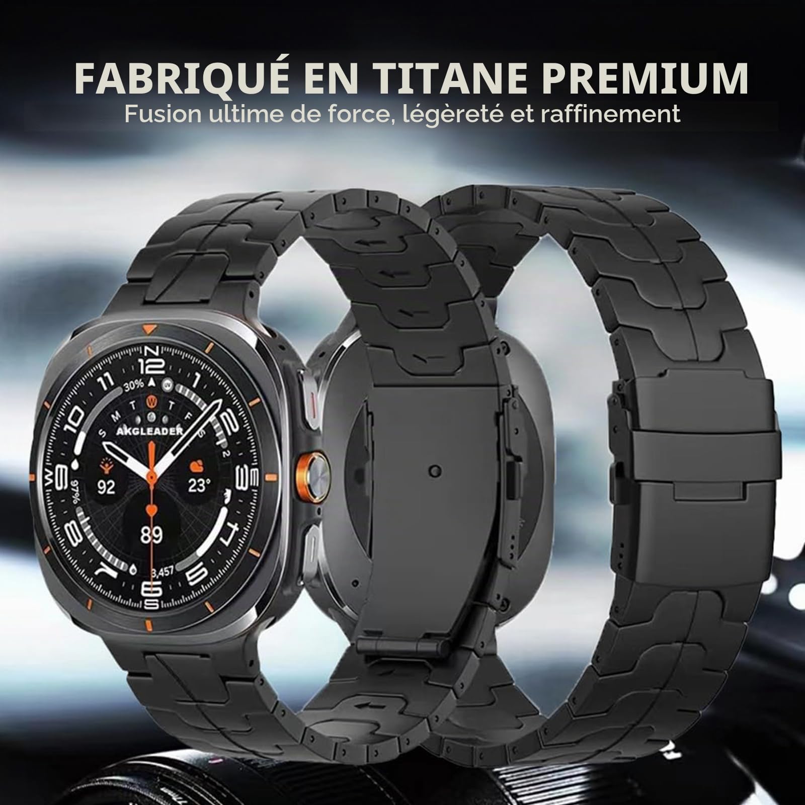 Bracelet en titane pour Samsung Galaxy Watch Ultra 47 mm (2025), bracelet de montre sans Gap, avec sangle à boucle intégrée, accessoire de rechange pour Galaxy Watch 7 Ultra (2024)
