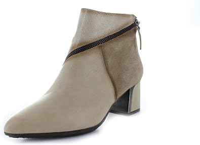 Hispanitas Botas de mujer con cremallera HI99141 Amelia de tacón alto  bloque de piel lisa beige (visión), color Beige, talla 41 EU : Amazon.es:  Zapatos y complementos