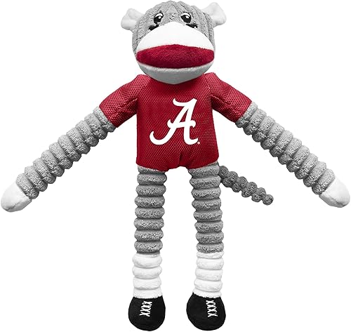 Miniatura 2 de Littlearth NCAA Unisex NCAA Sock Monkey and Flying Disc Pet Toy Combo Set