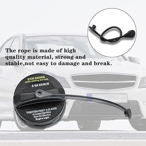 Miniatura 4 de Reemplazo de tapa de gas A1644700030 A1664705800, tapa de combustible compatible con Mercedes-Benz ML500 R350 ML63 AMG GL450 R320 GL550 GL63 AMG