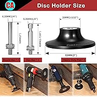 Vista 3 de 31 piezas disco de acondicionamiento de superficie de 3", discos de lijado de cambio rápido con soporte de vástago de 1/4" para amoladora