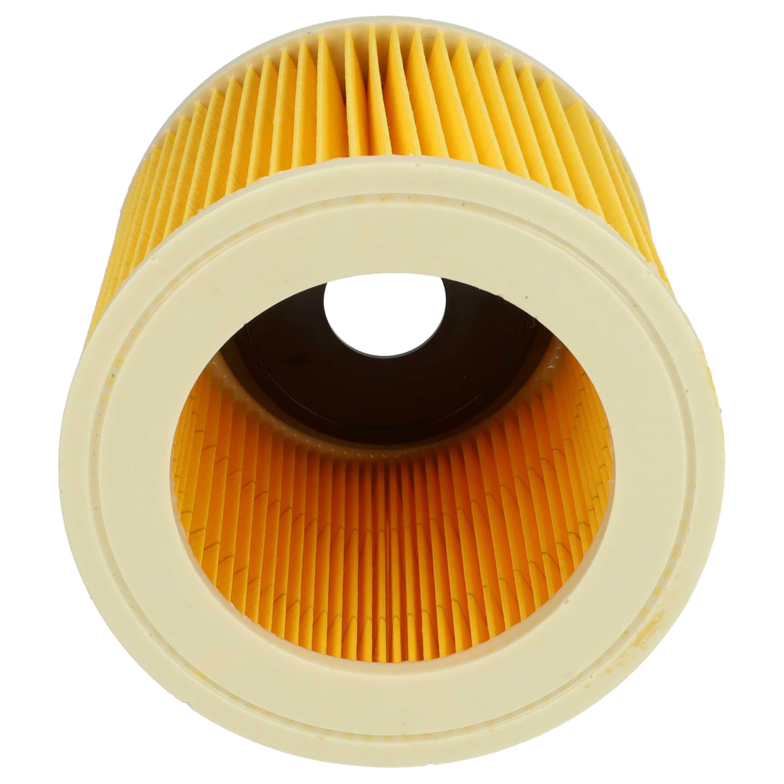 vhbw 8x filtro a pieghe piatte compatibile con Kärcher A 2054 Me, A 2024 pt, A 2064 PT, A 2101, A 2105, A 2074 PT aspirapolvere - giallo, lavabile
