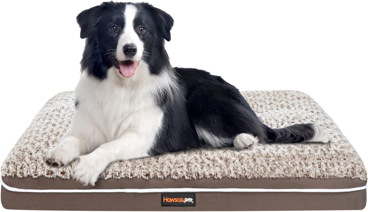 Hawsaiy Fluffy Dog Bed for Large Medium Small Dogs Bottom AntiSlip, Upper with PPPadding