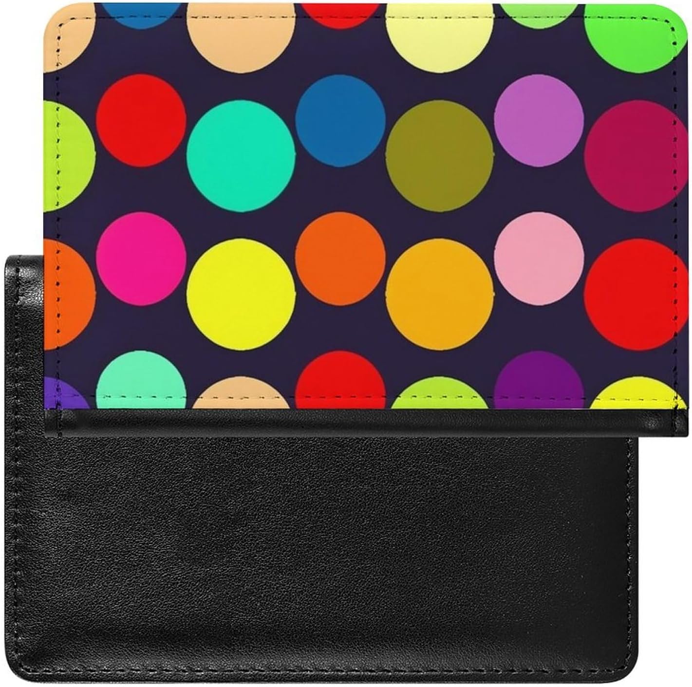 Cute Passport Holder for Travel,Personalized Multi-Functional Passport Cover with Card Slots,Slim Beautiful Polka Dot Printed Passport Wallet for Women Men