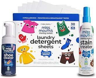 Messy Eater Stain Treater - 4oz Stain Remover - 4oz Messy Stepper - Laundry Detergent Sheets