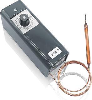 W1609-101 Thermostat Temperature Controller Refrigeration Remote Bulb TH-1609, from -30 Degrees F to 90 Degrees F, 5 Ft Capillary (-34 Degrees C to 32 Degrees C)