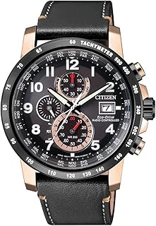 Herren Chronograph Solar Quarz Funkuhr Eco-Drive Saphirglas - AT8126-02E