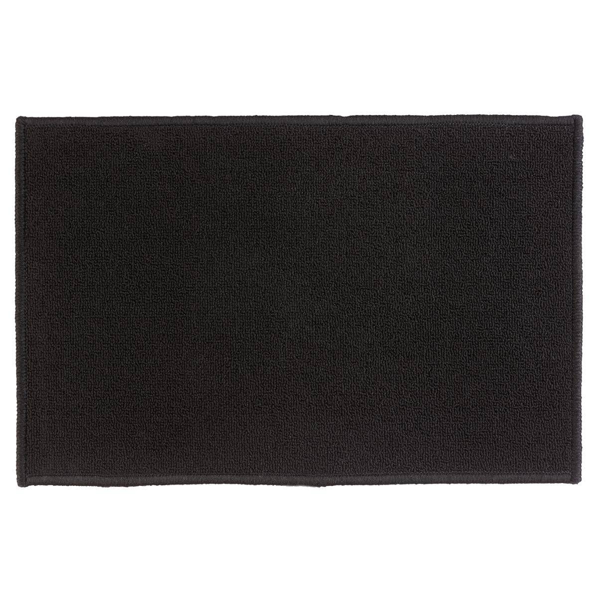 Tapis anti-dérapant 60 cm uni noir pour sécuriser les sols de la maison