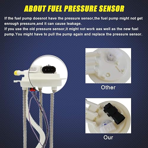 Miniatura 3 de Bomba de combustible compatible con Chevy Pickup Silverado GMC Sierra 1999 2000 2001 2002 2003 2004 4.3L 4.8L 5.3L 6.0L 8.1L con unidad de envío