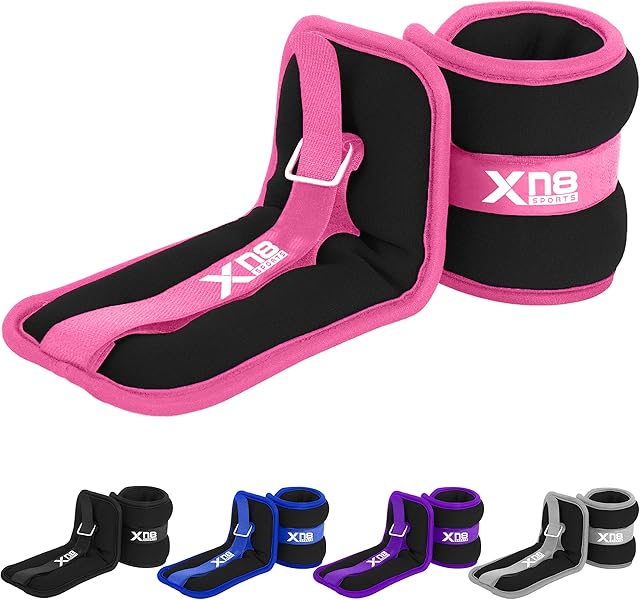 Xn8 Neoprene Ankle Weights Strap 0.5kg-3kg Pair Legs Weight For Running-Jogging-Walking- Aerobics-Exercise-Gymnastics-Fitness