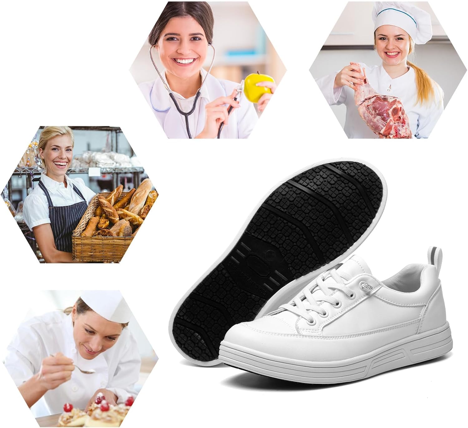 Non-Slip Shoes for Women - Waterproof, Lightweight, Comfortable, Stable, Suitable for Food Service, Nursing, and Crew Work. - Image 2
