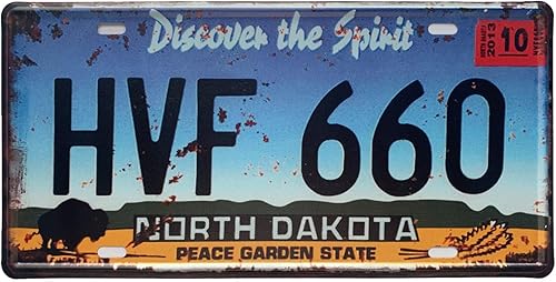 Miniatura 50 de Placa de matrícula de Wyoming de aluminio, placa decorativa de automóvil novedosa, placas de matrícula de 12"x6" para el frente del automóvil, placa