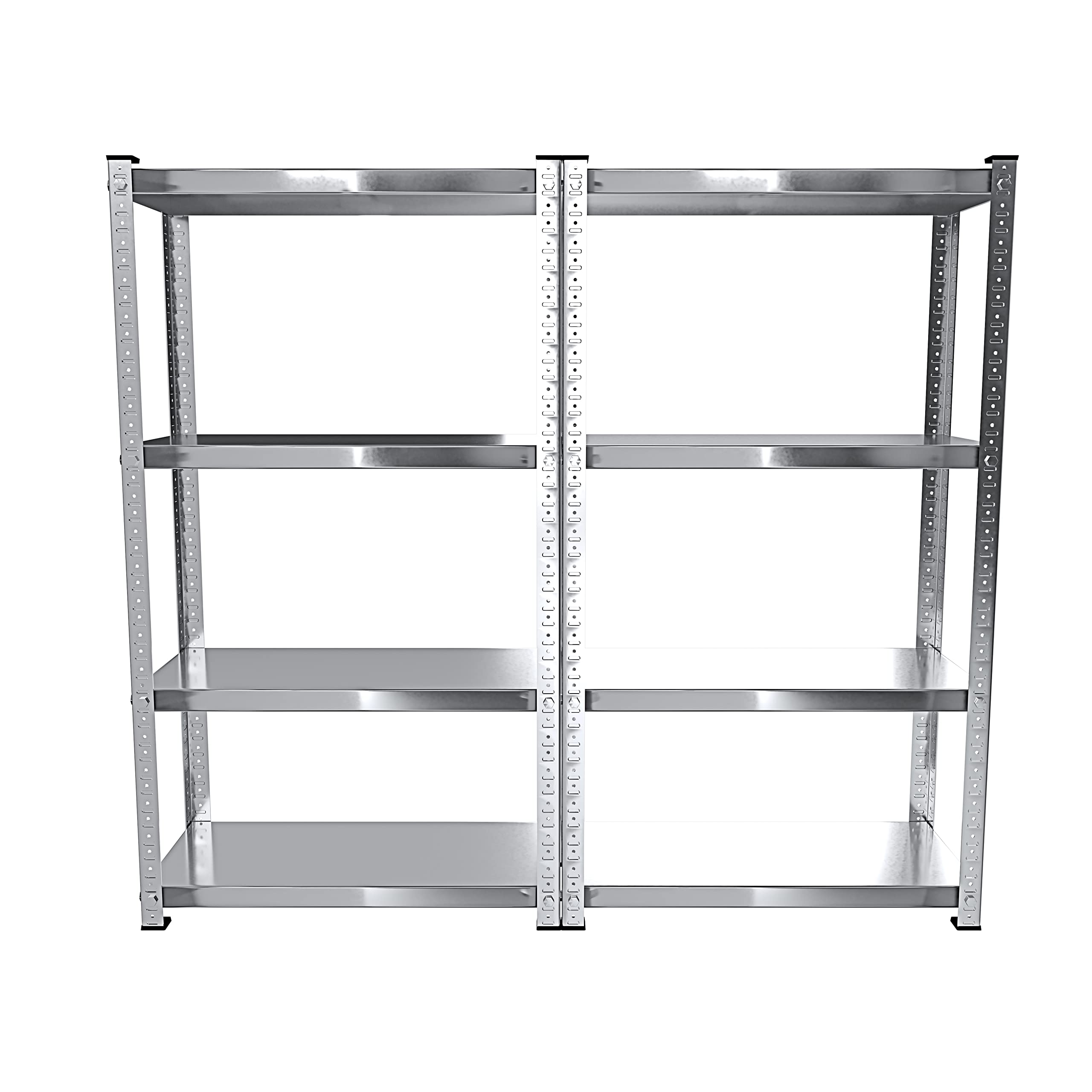Arreditaly 2 Scaffali In Metallo Scaffale Alta Portata Con 4 Ripiani Regolabili Ideale Per Garage Officina Cantina Capannone Magazzino Design Modulare 150 x 75 x 30 cm (2)