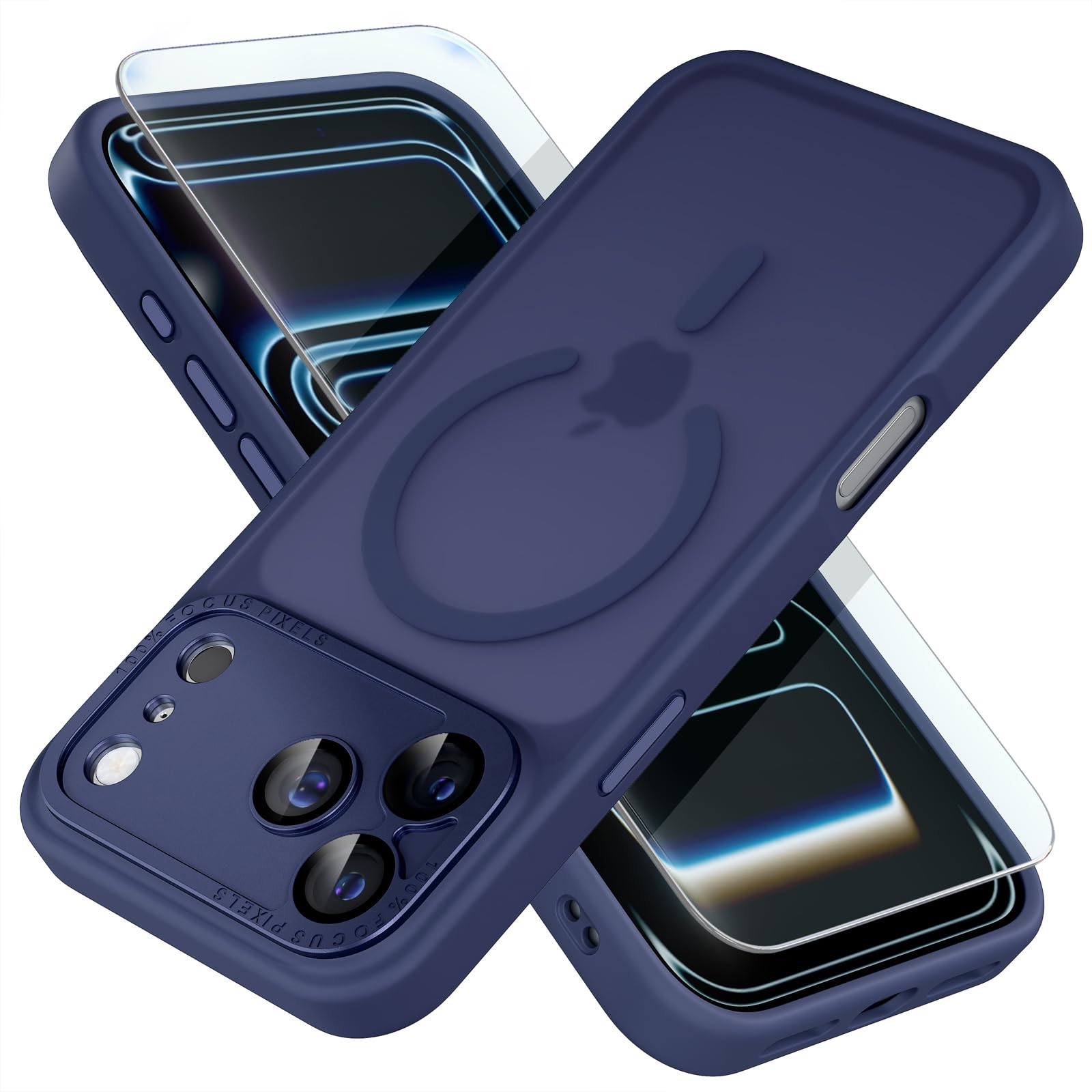 Misea Magnetic for iPhone 17 Pro Case Compatible with MagSafe Military Grade Drop Protection Full Camera Lens Protector