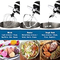 Vista 4 de Aucma – Batidora de pie, 7.4 QT batidora de alimentos con cabezal inclinable