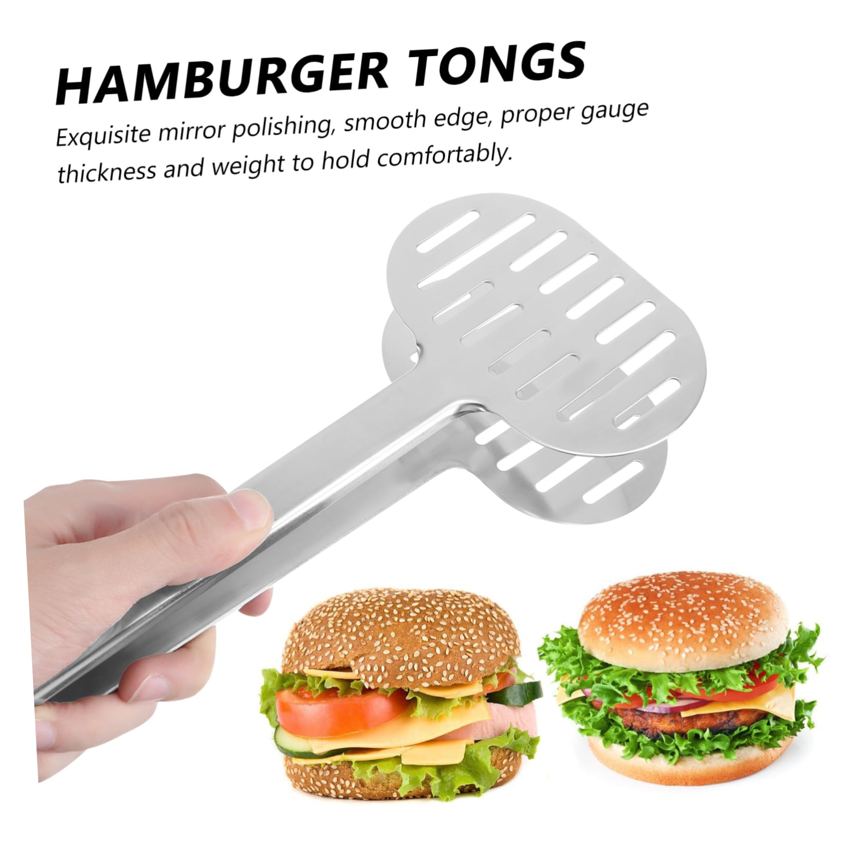 MAGICLULU 3pièces Pince à Nourriture Multifonction Acier Inoxydable Pince Anti-brûlure Pour Buffet Et Cuisine Idéale Pour Servir Burgers Poissons Gâteaux Et Plus