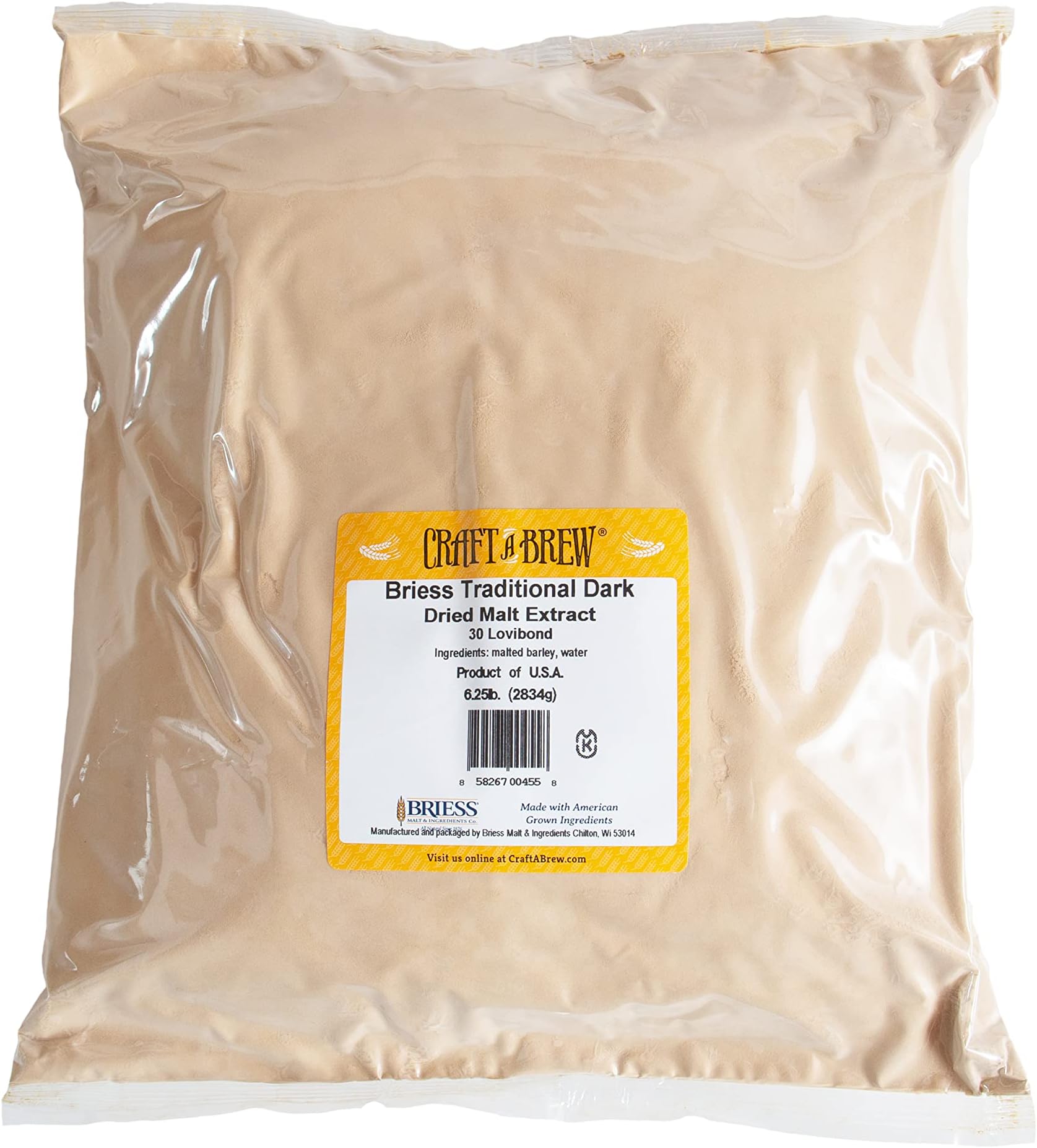 Craft a Brew - Dry Malt Extract for Brew Kit - 6.25 Pounds Traditional Dark - All Purpose Base Extract - For Any Beer Style - Effective Fermentation