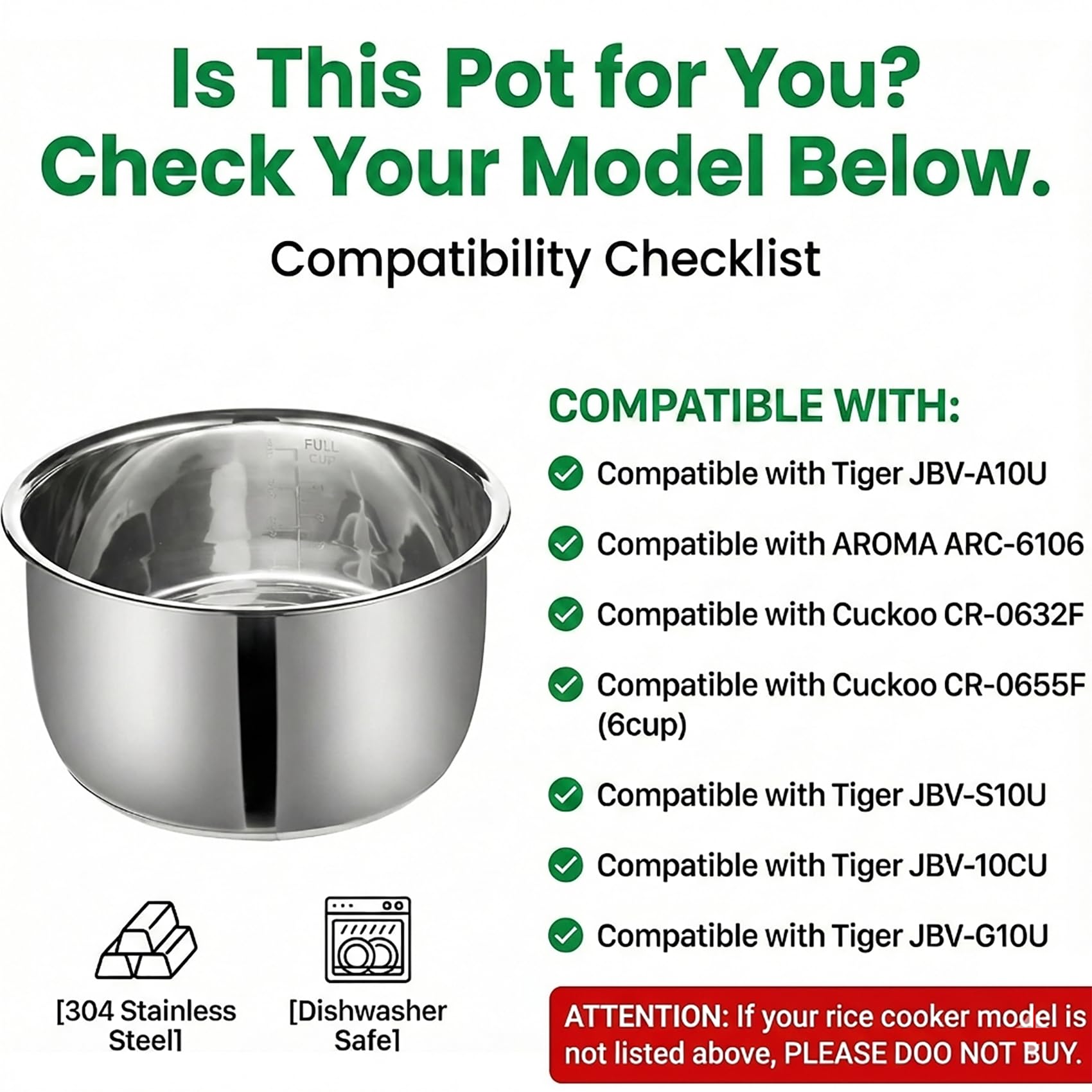 Amazon.com: Rice Cooker Stainless Steel Inner Pot, 5.5 Cup