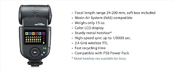 Nissin ND700A-S Speedlite Air for Sony (Black)