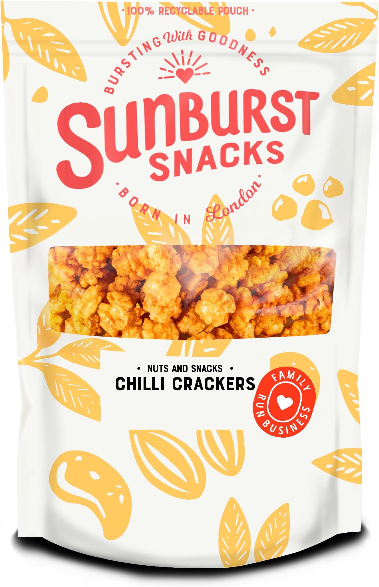 Sunburst Snacks Chilli Rice Crackers, Crispy Sweet and Mild Spicy Snack, Asian Flavours, 700g