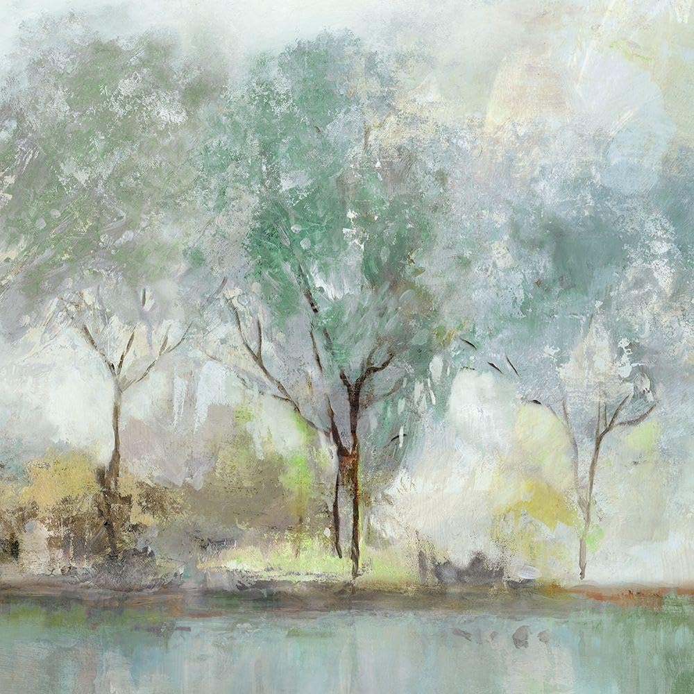 ArtDirect Teal Landscape Unframed Art Print Giclee Poster by Isabelle Z - Ready for Framing with Customization Sizes 8x8, 11x11, 16x16, 24x24, 36x36, and 48x48 Inches