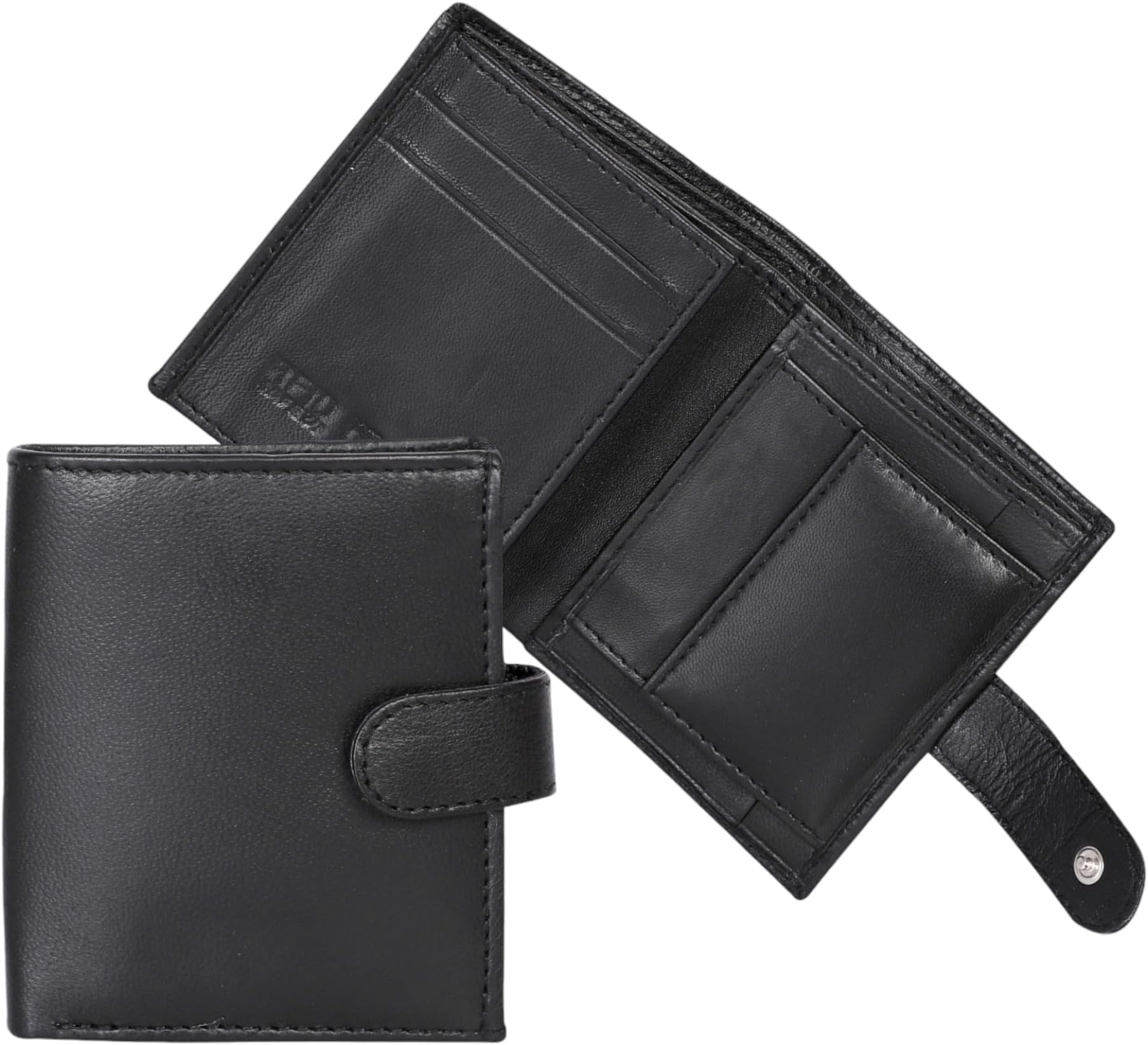 Sponsored Ad – Genuine Leather RFID Blocking Wallet Purse with ID Window Pocket and Coin Pouch Wallets for Men & Women, Secure Minimalist Travel Wallet (Black, 360)